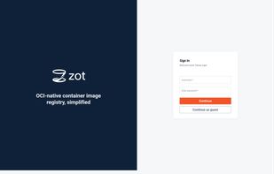 Zot Registry screenshot 1