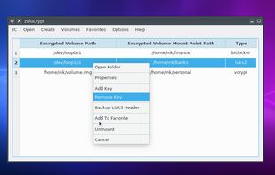zuluCrypt screenshot 1