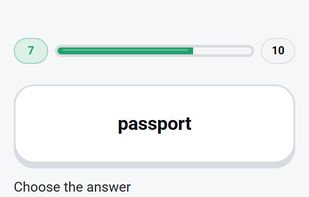 Learning session — flashcard review