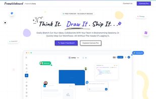 FreeWhiteBoard lets you create and share online whiteboards in your browser. Collaborate with teammates in real time using an infinite canvas, drawing tools, shapes, connectors, sticky notes, and text.