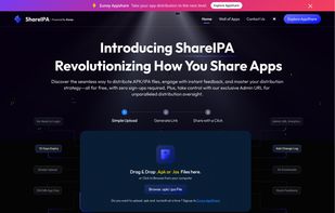 Upload an APK or IPA file directly from your browser and generate a secure share link in just a few clicks. No sign-up or complex setup is required.