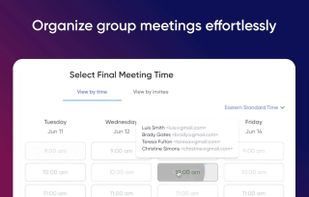 Organize group meetings effortlessly