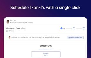 Schedule 1-on-1's with a single click