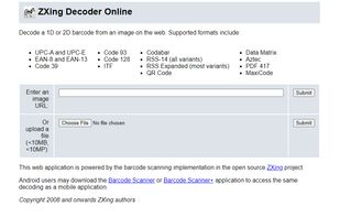 ZXing screenshot 1