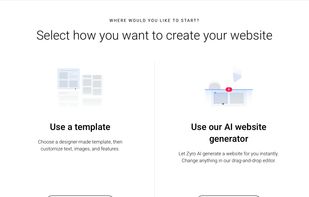 Zyro AI Website builder