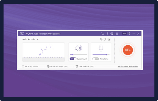 AnyMP4 Audio Recorder screenshot 1