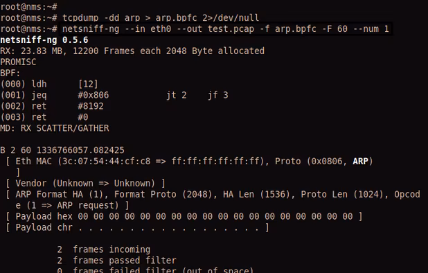 netsniff-ng screenshot 1