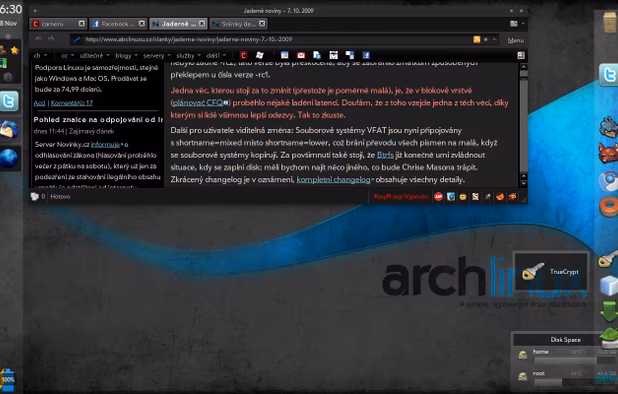 another arch with KDE 4.3 desktop