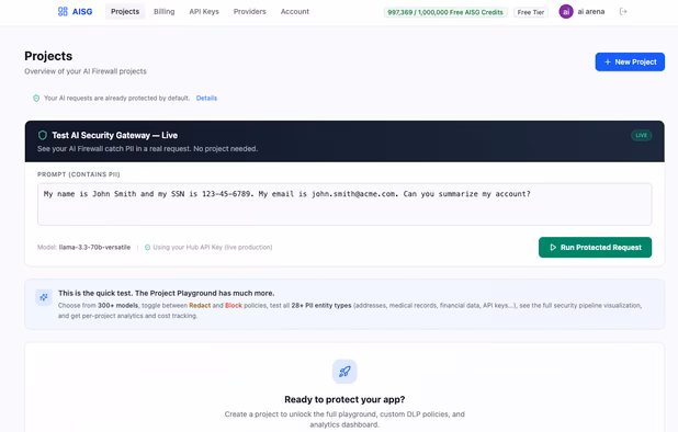 Welcome Dashboard