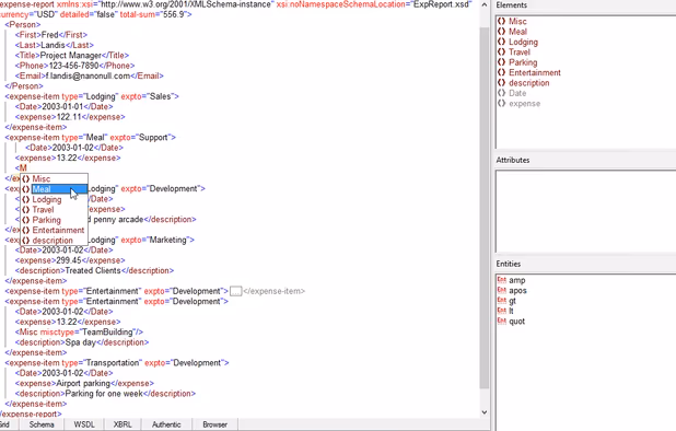 Text and Graphical XML Editing Views