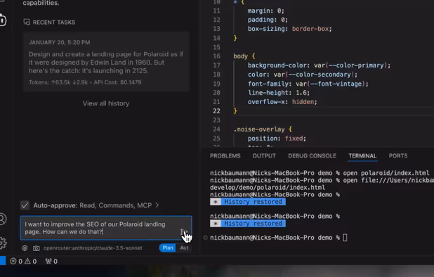 Cline screenshot 1