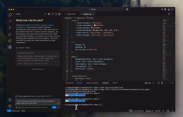 Cline screenshot 1