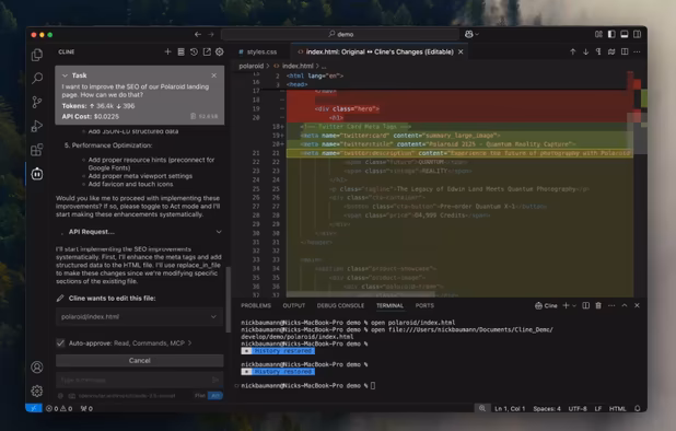Cline screenshot 3
