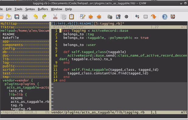 Vim screenshot 1