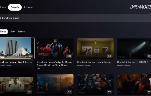 Dailymotion screenshot 1