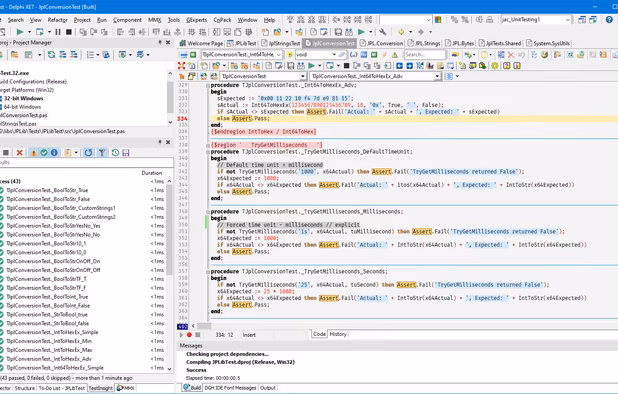 Delphi XE7 - Unit testing