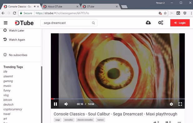 DTube screenshot 1