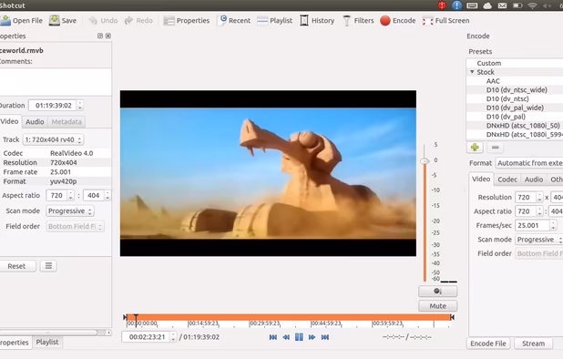 Shotcut on Ubuntu