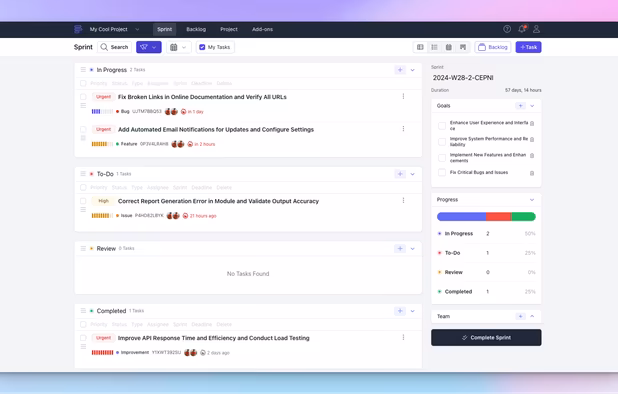 Sprint Page