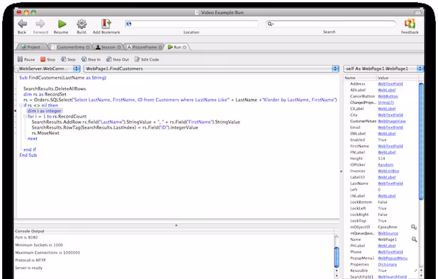 Xojo screenshot 1