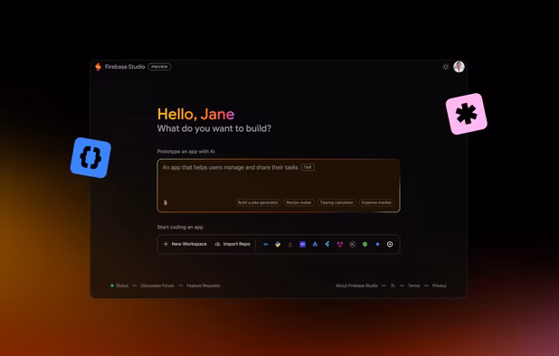 Firebase Studio screenshot 1