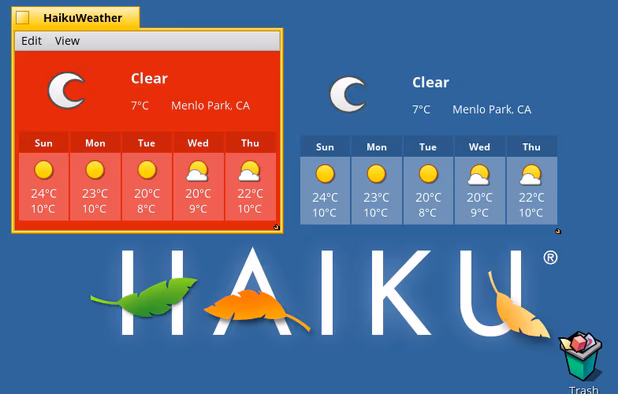 Haiku screenshot 1