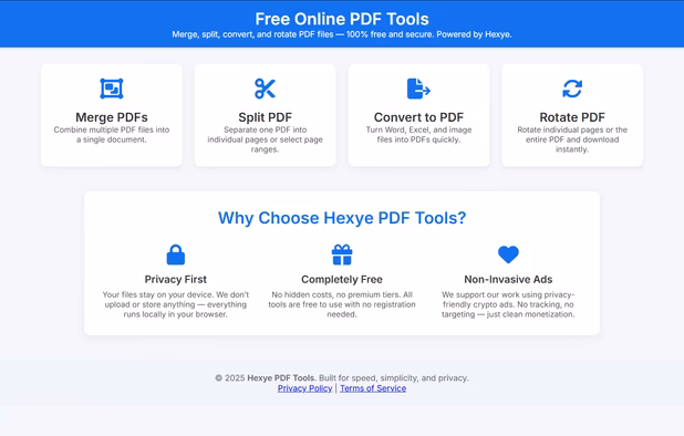 Hexye PDF Tools screenshot 1