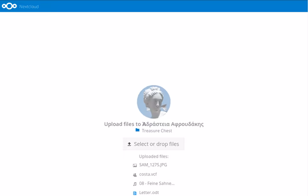 Simple upload even for people who don’t have Nextcloud