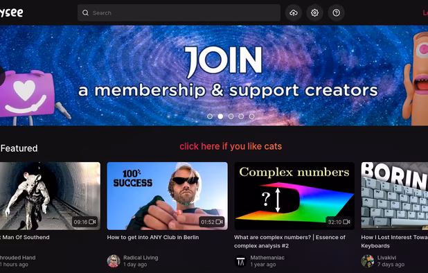 Odysee screenshot 1