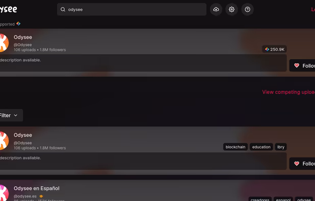 Odysee screenshot 3