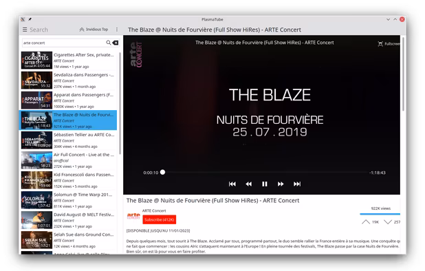 PlasmaTube screenshot 1