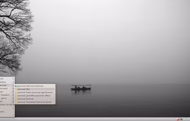 Qubes OS screenshot 1