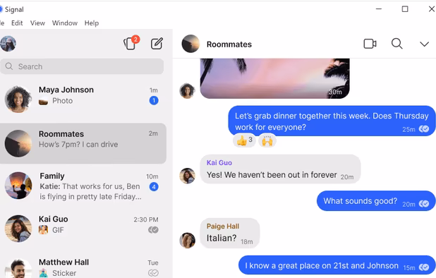 Signal screenshot 2