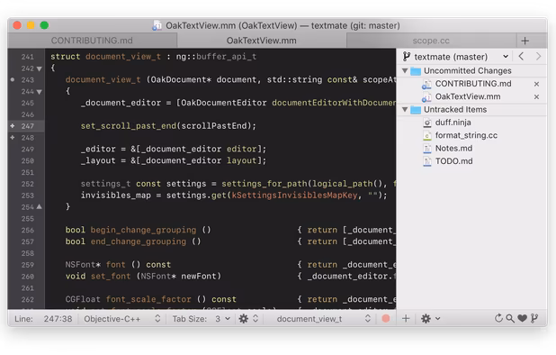 TextMate screenshot 1