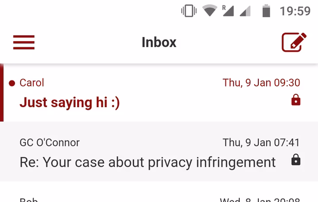 Tuta Mail screenshot 2