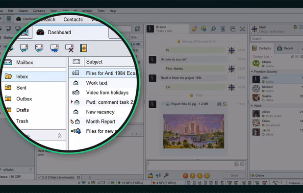 File transfer of any type is supported and is fully secure.