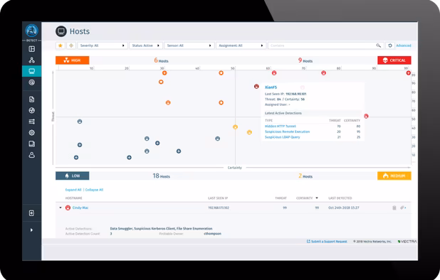 Vectra Cognito screenshot 1