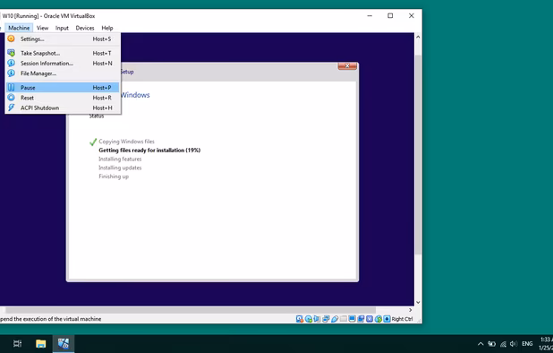 Instaling Windows 10 as Virtual Machine