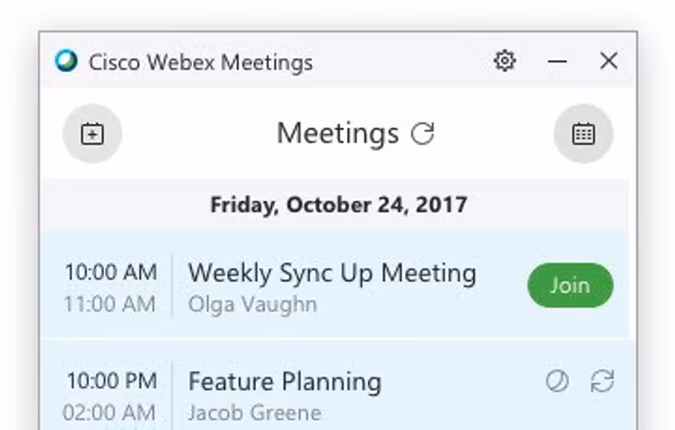 Cisco Webex screenshot 2