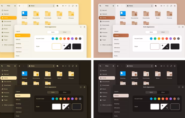 New theme colours