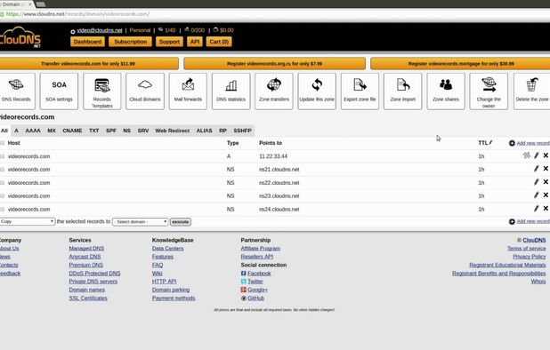 ClouDNS.net screenshot 1
