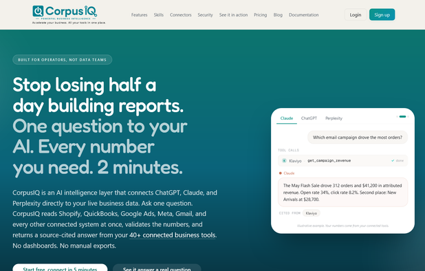 CorpusIQ screenshot 1