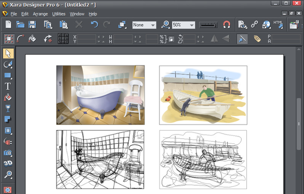 Xara Designer Pro screenshot 1