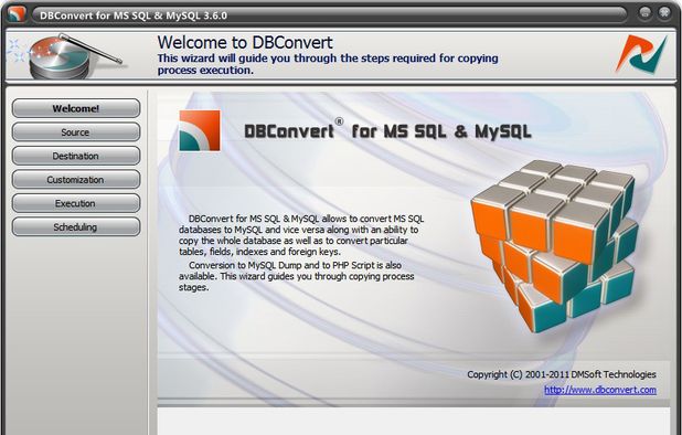 DBConvert for MS SQL and MySQL screenshot 1
