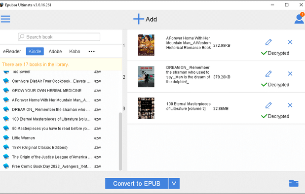 Epubor Ultimate screenshot 1