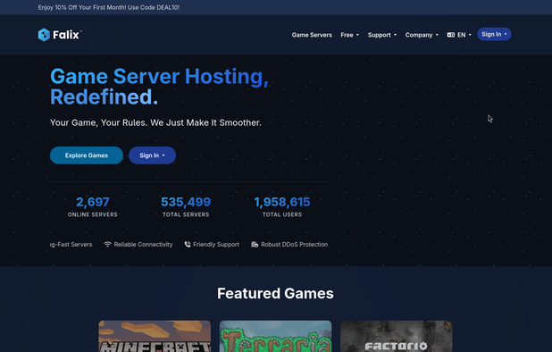 FalixNodes screenshot 1