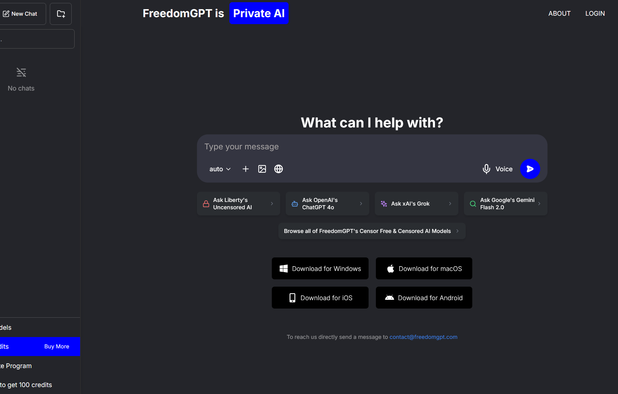 FreedomGPT screenshot 1