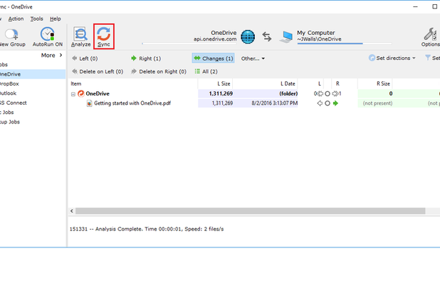 GoodSync screenshot 1