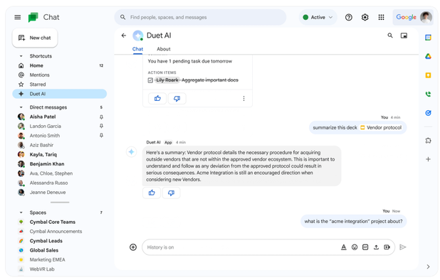 Google Chat screenshot 1