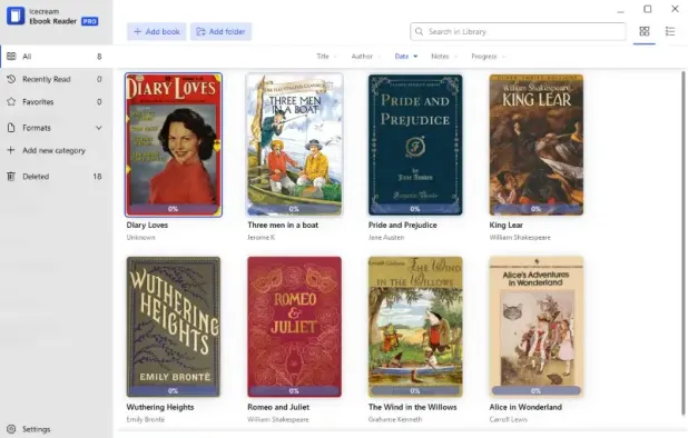 Icecream Ebook Reader screenshot 1